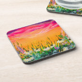 驚くべきカラフル花景色塗装機 コースター (左側)