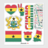 驚くべきガーナが国のシンボルを形作る シール (シート)