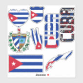 驚くべきキューバが国のシンボルを形作る シール (シート)