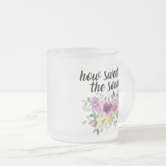 驚くべきグレイスハウスウィートザサウンドフローラ フロストグラスマグカップ (正面右)