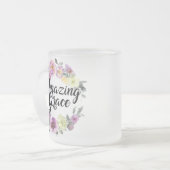 驚くべきグレイスハウスウィートザサウンドフローラ フロストグラスマグカップ (正面左)