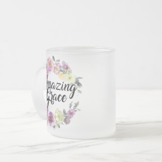 驚くべきグレイスハウスウィートザサウンドフローラ フロストグラスマグカップ (正面左)