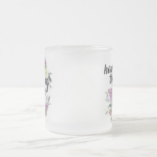 驚くべきグレイスハウスウィートザサウンドフローラ フロストグラスマグカップ (中央)