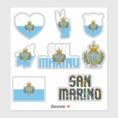 驚くべきサンマリノが国のシンボルを形作る シール (シート)