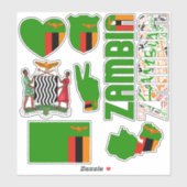 驚くべきザンビアが国のシンボルを形作る シール (シート)