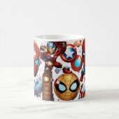 「驚くべきシームレスな白の背景:ヘロエの場所 コーヒーマグカップ (中央)