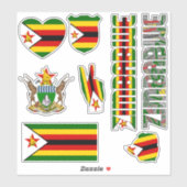 驚くべきジンバブエが国のシンボルを形作る シール (シート)