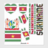 驚くべきスリナムが国の象徴を形作る シール (シート)