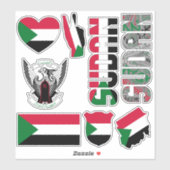 驚くべきスーダンが国のシンボルを形作る シール (シート)