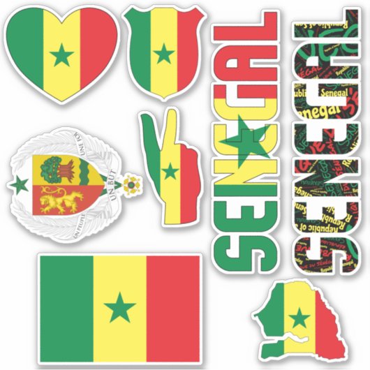 驚くべきセネガルが国のシンボルを形作る シール (正面)