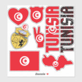 驚くべきチュニジアが国の象徴を形作る シール (シート)