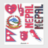 驚くべきネパールが国のシンボルを形作る シール (シート)