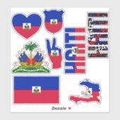 驚くべきハイチが国のシンボルを形作る シール (シート)