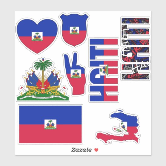 驚くべきハイチが国のシンボルを形作る シール (シート)