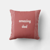 驚くべきパパストライプ茶色 クッション (裏面)