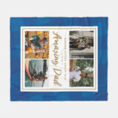 驚くべきパパ フリースブランケット (正面(横))