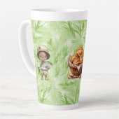 驚くべきパンと魚の大容量ラテマグ カフェラテマグ (左アングル)