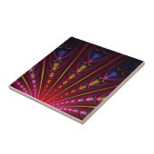 驚くべきピンクの黄色の黒のフラクタル タイル (側面)