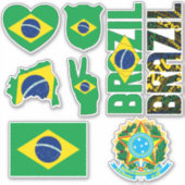 驚くべきブラジルが国のシンボルを形作る シール (正面)