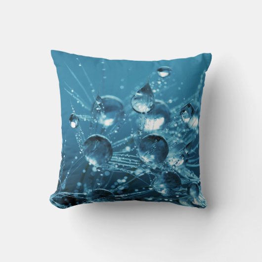驚くべきブルーウォータードロップ クッション (正面)