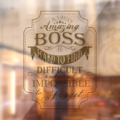 驚くべきボス感謝していの飾り感謝していが飾る ウィンドウサイン (シート2)