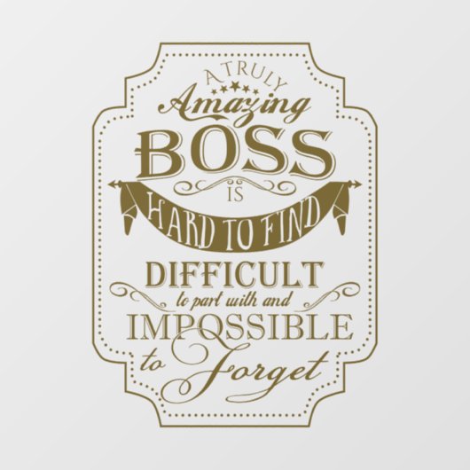 驚くべきボス感謝していの飾り感謝していが飾る ウィンドウサイン (シート)