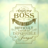 驚くべきボス感謝していの飾り感謝していが飾る ウィンドウサイン (シート3)