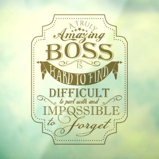 驚くべきボス感謝していの飾り感謝していが飾る ウィンドウサイン (シート3)