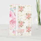 驚くべきボホ赤面バラは写真洗礼を行う  招待状 (裏面)