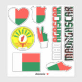 驚くべきマダガスカルが国のシンボルを形作る シール (シート)