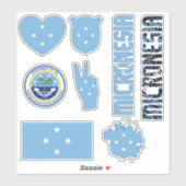 驚くべきミクロネシアが国のシンボルを形作る シール (シート)