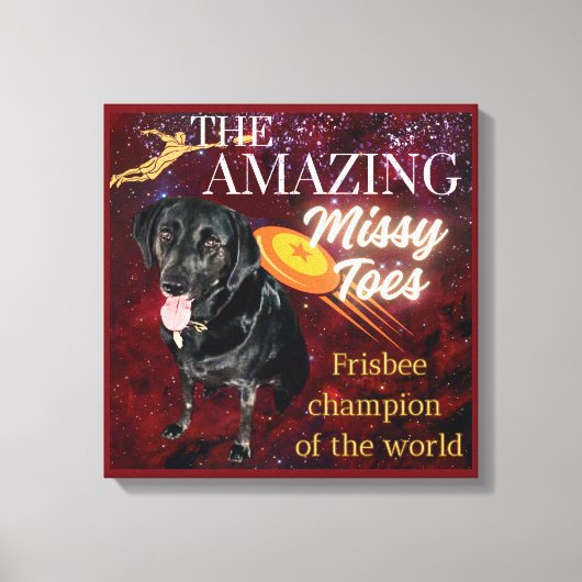 驚くべきミッシーな足の指 キャンバスプリント (正面)