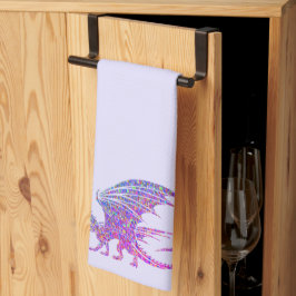 驚くべきモザイクのドラゴンパープルアクセント キッチンタオル