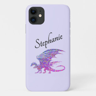 驚くべきモザイクのドラゴンパープルパーソナル iPhone 11 ケース