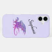 驚くべきモザイクのドラゴンパープルパーソナル iPhoneケース (裏面横)