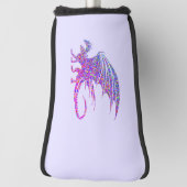 驚くべきモザイクのドラゴンパープル ゴルフヘッドカバー (回転90)