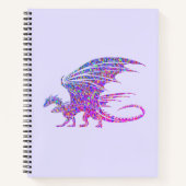 驚くべきモザイクのドラゴンパープル ノートブック (正面)