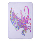 驚くべきモザイクのドラゴンパープル バスマット (正面縦)