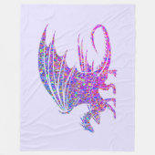 驚くべきモザイクのドラゴンパープル フリースブランケット (正面)