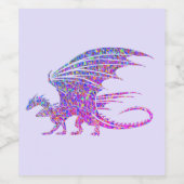 驚くべきモザイクのドラゴンパープル ワインラベル (シングルラベル)