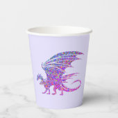 驚くべきモザイクのドラゴンパープル 紙コップ (裏面)