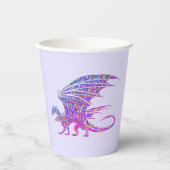 驚くべきモザイクのドラゴンパープル 紙コップ (正面)