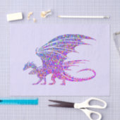 驚くべきモザイクのドラゴンパープル 薄葉紙 (クラフト)