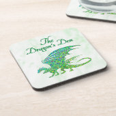 驚くべきモザイクグリーンドラゴンパーソナル コースター (左側)