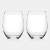 驚くべきモザイクグリーンドラゴンパーソナル ステムなしワイングラス (裏面)