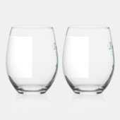 驚くべきモザイクグリーンドラゴンパーソナル ステムなしワイングラス (右)