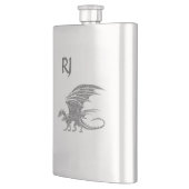 驚くべきモザイク・ドラゴンモノグラム フラスク (左)