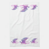 驚くべきモザイク・ドラゴン キッチンタオル (縦)