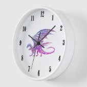 驚くべきモザイク・ドラゴン 壁時計 (傾斜)