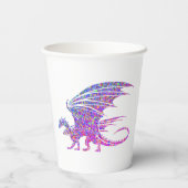 驚くべきモザイク・ドラゴン 紙コップ (裏面)